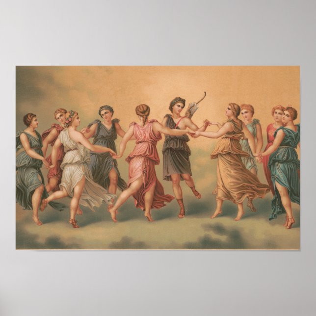 Gods Dancing in the Clouds with Goddesses Poster (Front)