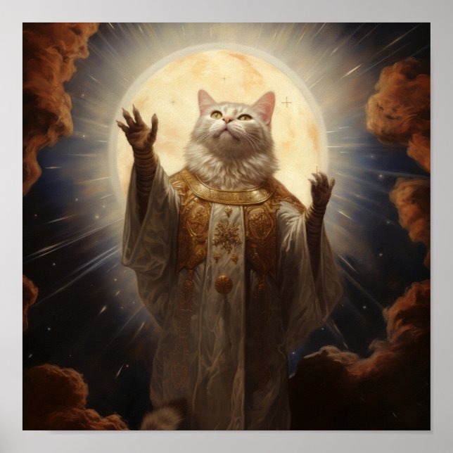 God's Divine Feline: Majestic Cat Poster (Front)