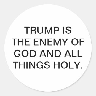 God's Enemy Trump Hankamer Artjunkhaus Comic Art Classic Round Sticker