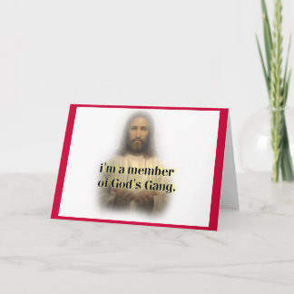 gods gang holiday card