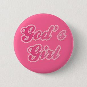 God's Girl 6 Cm Round Badge