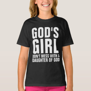 GOD'S GIRL, DON'T MESS, Girls Christian T-shirts