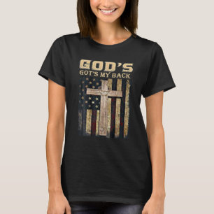 God's Got My Back American Flag Christian Jesus Vi T-Shirt