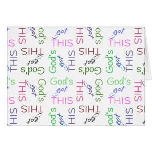 God's got this typography Parakaleo note card