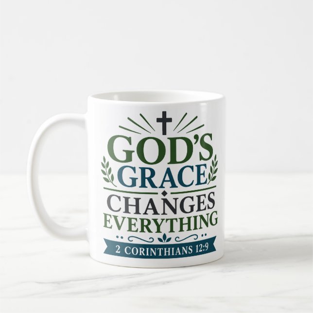 Gods Grace Changes Everything Classic Christian Coffee Mug (Left)