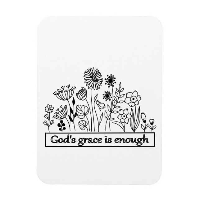 Gods grace is enough magnet (Vertical)