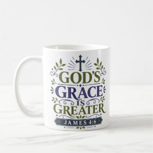 God's Grace Is Greater Daily Faith Devotional Coffee Mug
