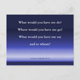 God's Guidance A Course In Miracles Flat Card