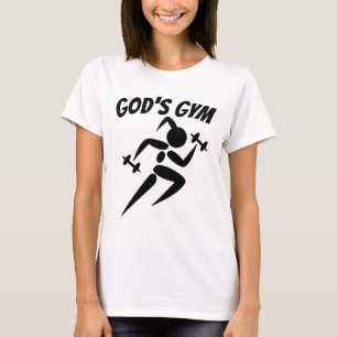 GOD'S GYM, Ladies Christian workout T-shirts