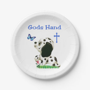 Gods hand paper plate