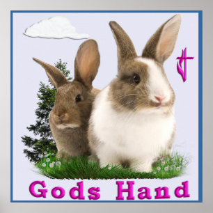 Gods hand Rabbits Poster