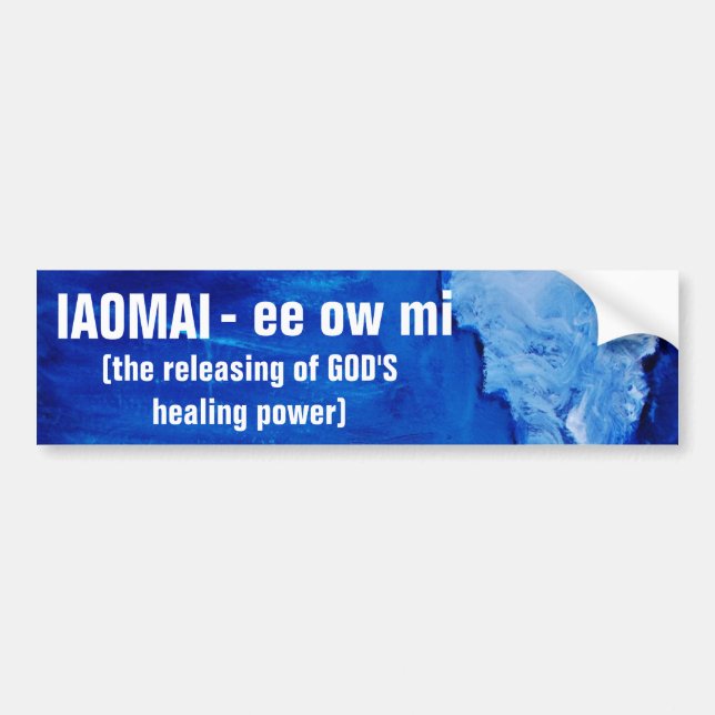 GOD'S HEALING BUMPER STICKER (Front)