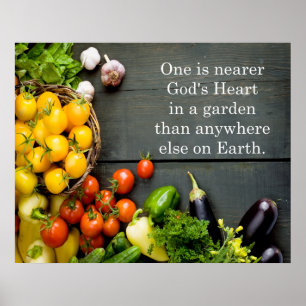 God's Heart Garden Quote Poster