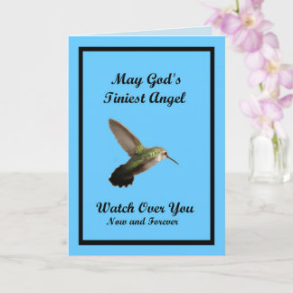 God's Hummingbird Angel  -Blank Inside Card