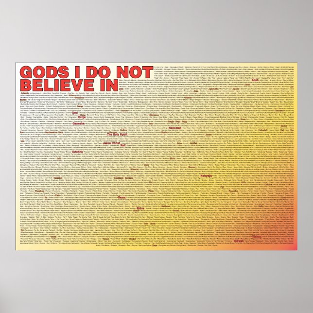 Gods I Do Not Believe In Poster (Front)