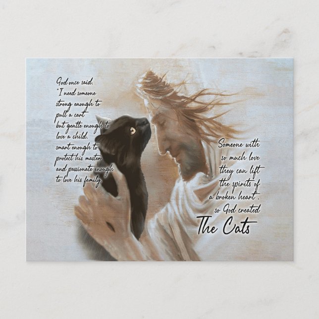 Gods Jesus White Horses Wall Art - Home Decor Postcard (Front)