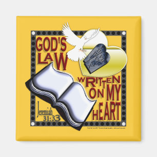God's Law Written on My Heart - Magnet
