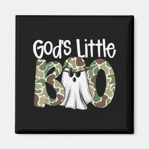 Gods Little Boo Camo Ghost Christian Halloween Boy Magnet
