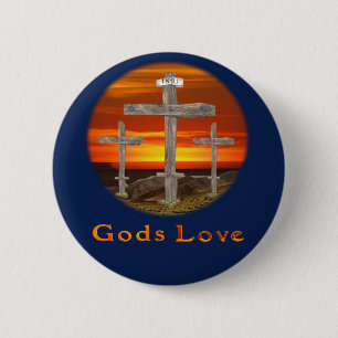 Gods Love 6 Cm Round Badge