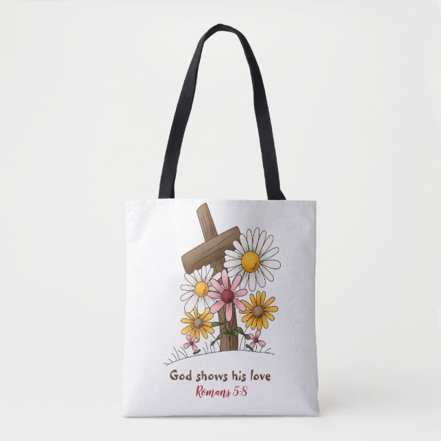 #God's Love  All-Over-Print Tote Bag, Medium Bag (Front)