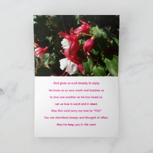 God's Love, Fuschia Flower Card