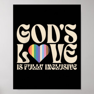 Gods Love Is Fully Inclusive Christian Lgbtq Gay R Poster