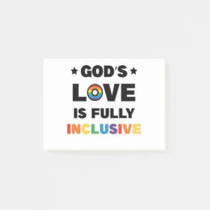 God's Love Is Fully Inclusive Gay LGBT Pride Month Post-it Notes