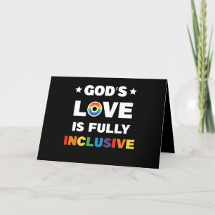 God's Love Is Fully Inclusive Gay LGBT Pride Month Thank You Card