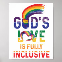 God's Love Is Fully Inclusive LGBTQ Ally Gay Pride