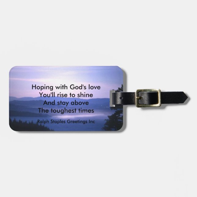 God's love luggage tag (Front Horizontal)