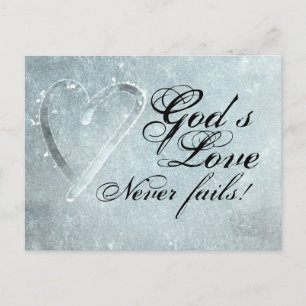 God's Love Never Fails Valentine's Day Postcard