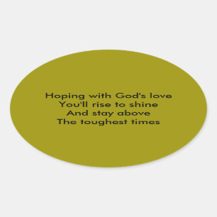 God's love oval sticker