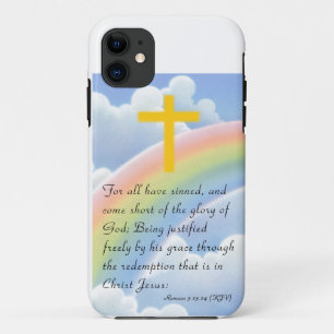 God's Love with Gold_Colored Cross iPhone Case
