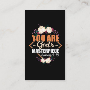 God's Masterpiece Ephesians 2:10 Bible Verse Business Card