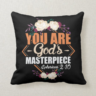 God's Masterpiece Ephesians 2:10 Bible Verse Cushion