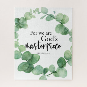 God's Masterpiece Eucalyptus Bible Verse Faith Jigsaw Puzzle