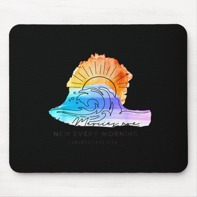 God's Mercy New Every Morning Christians Faith Jes Mouse Pad (Front)