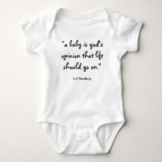 God's Opinion That Life Should Go On Quote Baby Bodysuit