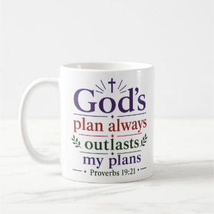 Gods Plan Always Outlasts My Plans Encouragement Coffee Mug