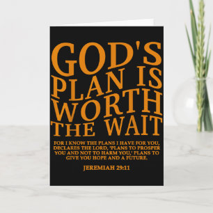 Gods Plan Is Worth The Wait Christian Jesus God Si Card