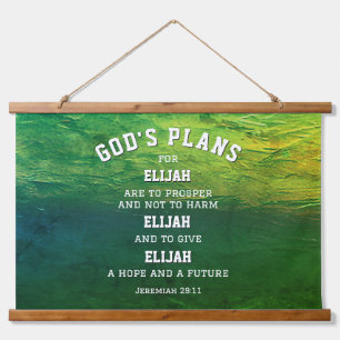 GOD'S PLANS Jeremiah 29:11 Christian Hanging Tapestry