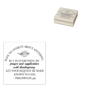 God's Promise for your Every Need - Phil. 4:6 Rubber Stamp