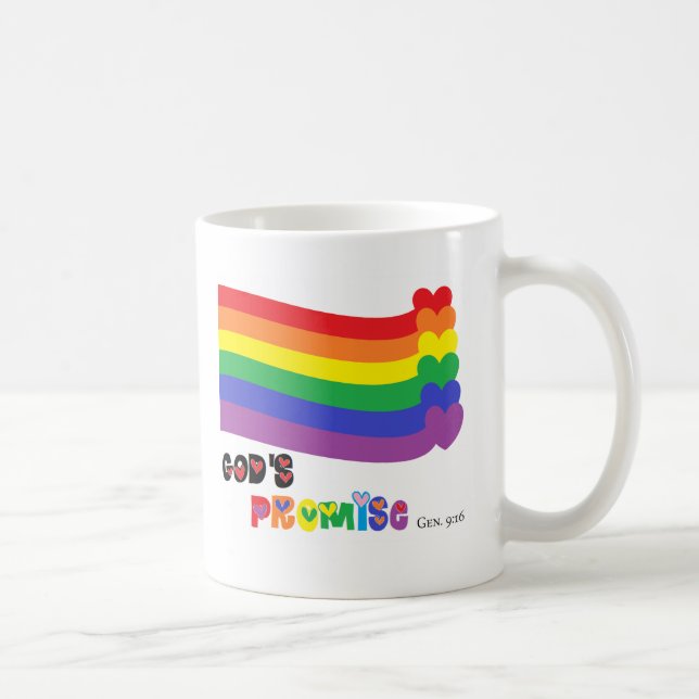 God's Promise Rainbow Coffee Mug (Right)
