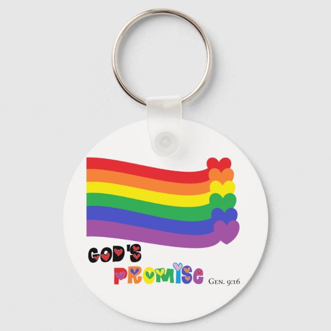 God's Promise Rainbow Key Ring (Front)