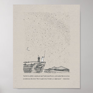 God's Promise to Abraham - Genesis 15:5 Bible Wall Poster