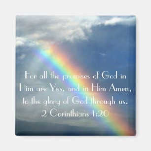 God's Promises bible verse poster Magnet