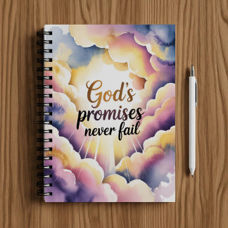 God's promises never fails, Christian faith Notebook