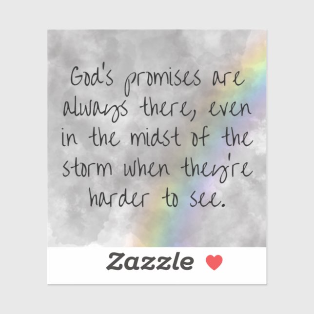 God's Promises Sticker - Hope Through the Storm (Sheet)