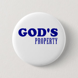God's Property 6 Cm Round Badge
