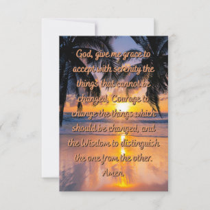 God's Serenity Prayer Flat Greeting Card